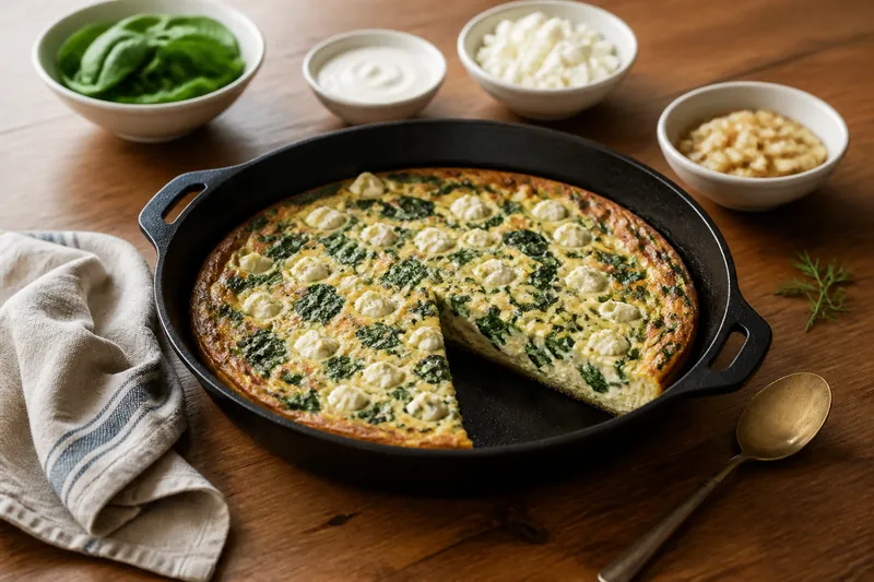 Spinach and Feta Frittata — Breakfast — ChefSnap