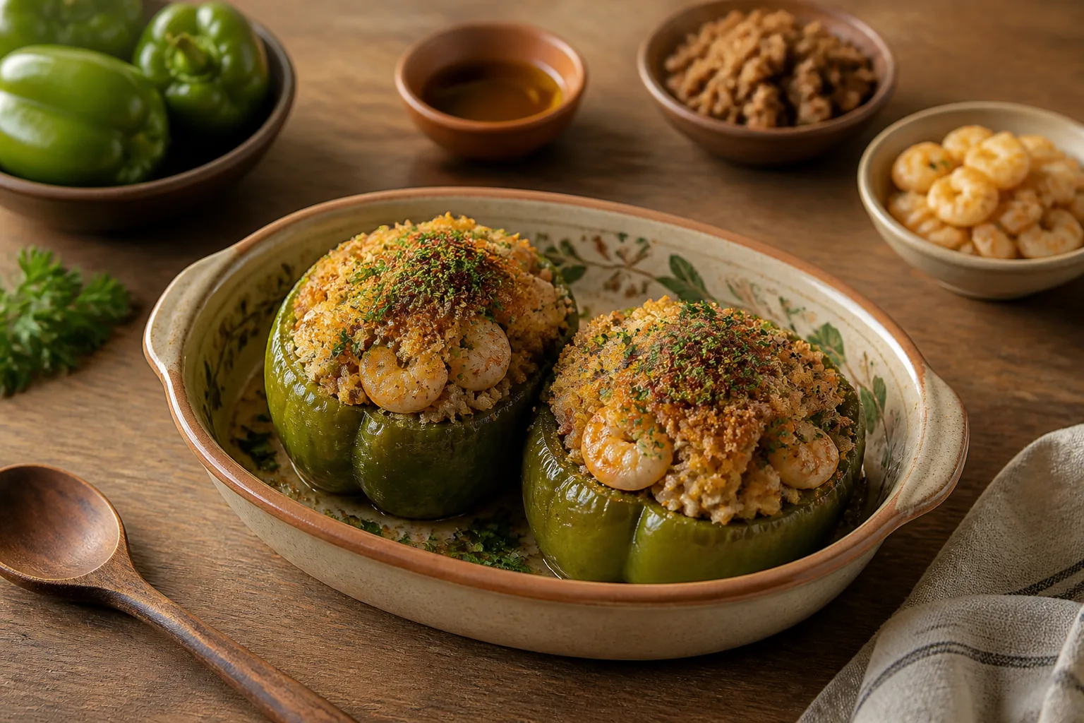 فلفل رومي محشي على طريقة الكاجن — كاجوني — ChefSnap