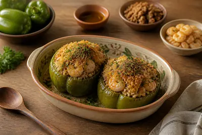 فلفل رومي محشي على طريقة الكاجن — كاجونية — ChefSnap