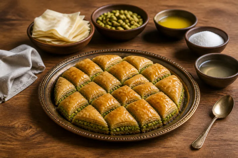 Pistachio Baklava — Dessert / Sweets — ChefSnap