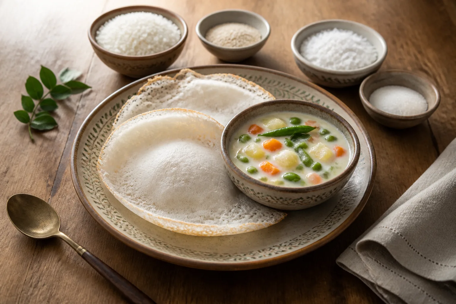 Appam con stufato di verdure — indiano — ChefSnap