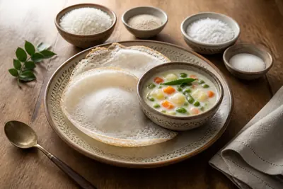 Appam with Vegetable Stew — Indian — ChefSnap