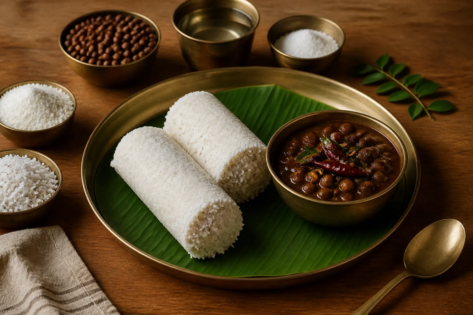 Puttu e Kadala Curry — indiano — ChefSnap