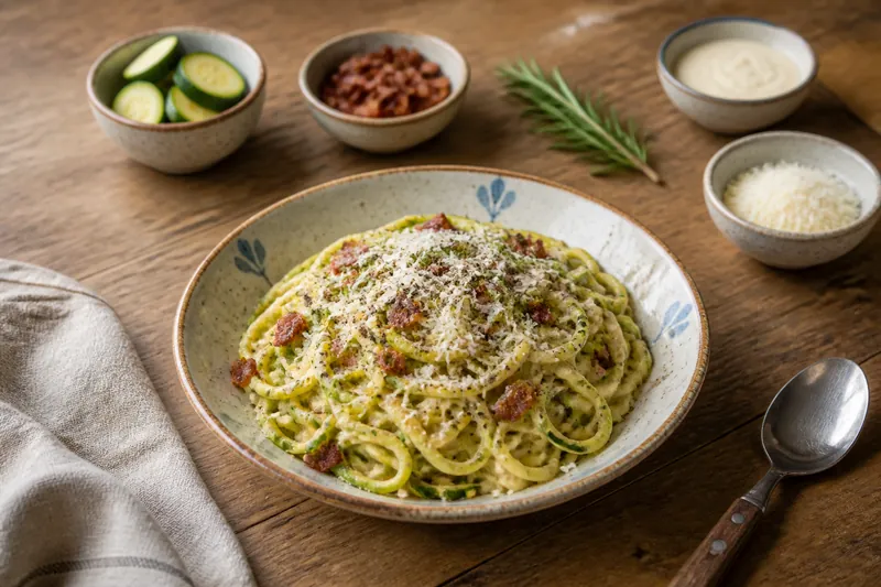 Zucchini Noodle Carbonara — Keto — ChefSnap