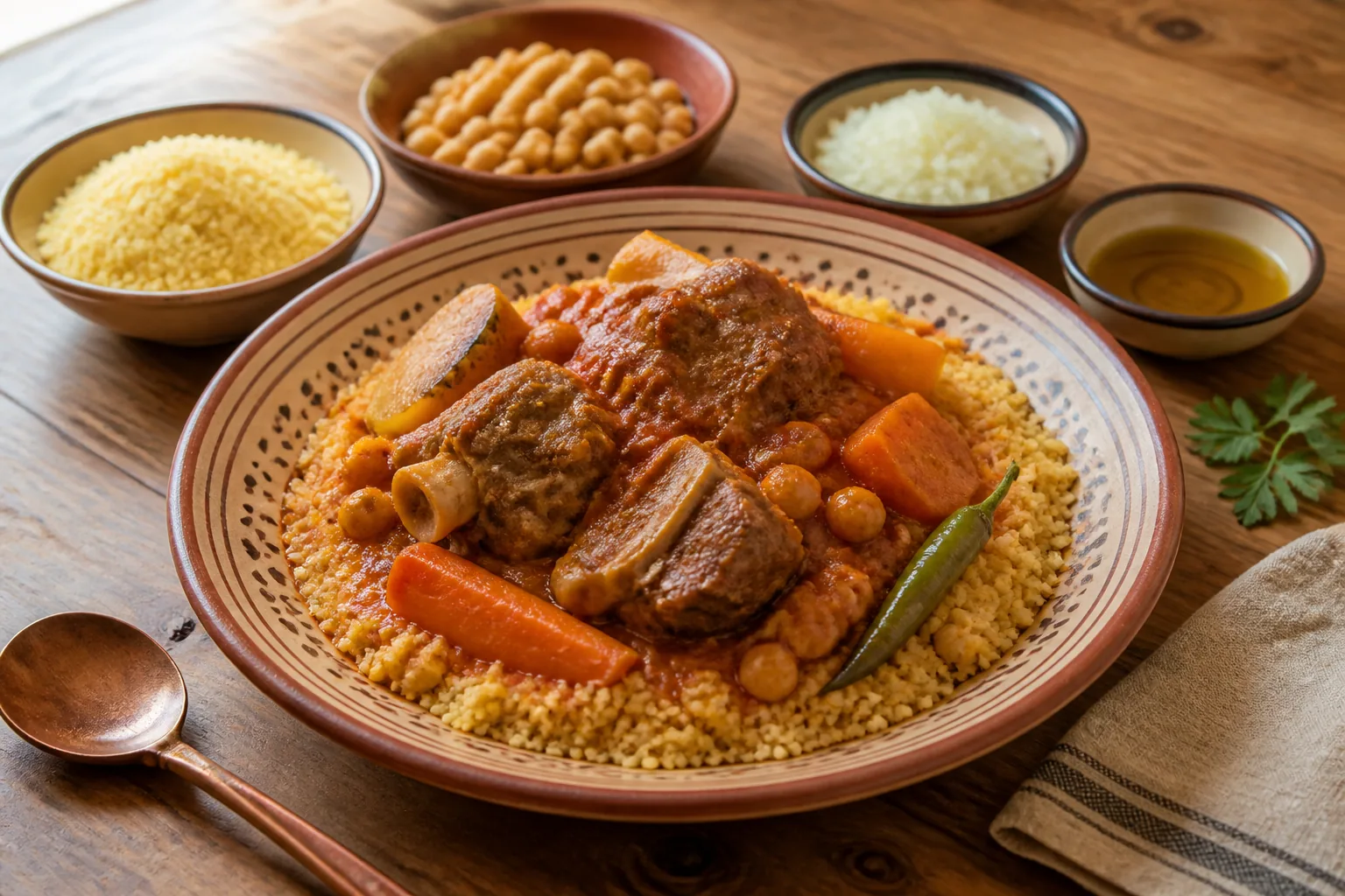 كسكسي باللحم — ليبي — ChefSnap