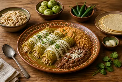 إنشيلادا الدجاج بالصلصة الخضراء — مكسيكية — ChefSnap