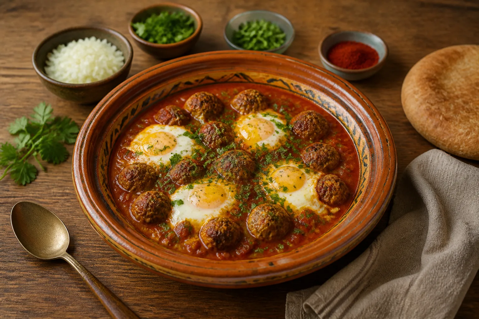 طاجين كفتة بالبيض — مغربي — ChefSnap