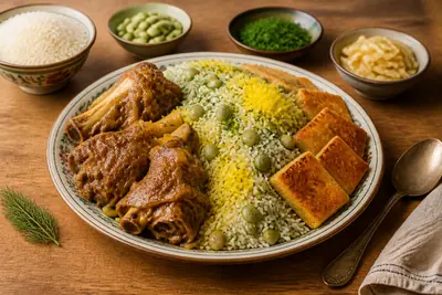 Baghali Polo ba Mahicheh — Persian — ChefSnap