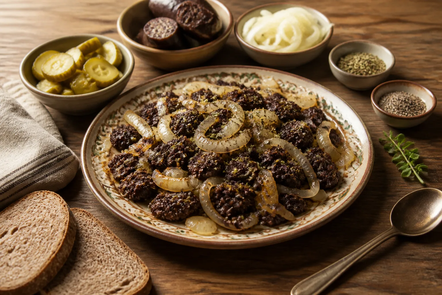 Kaszanka con cebolla — polaca — ChefSnap