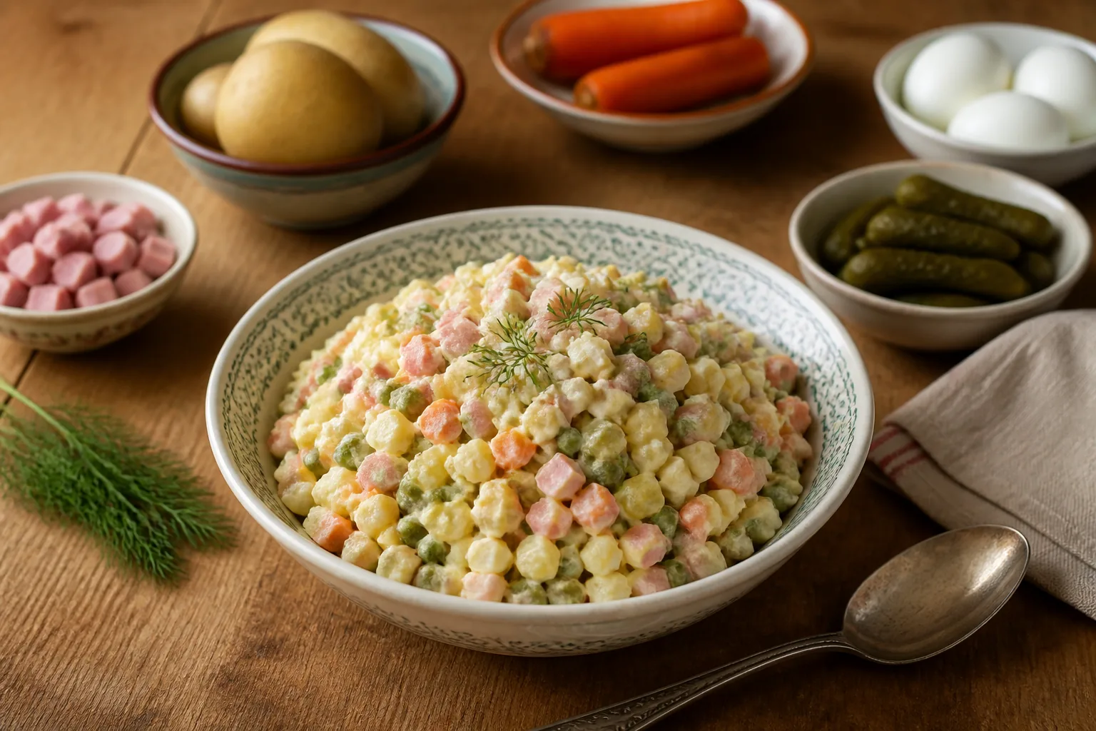 Ensalada Olivier — rusa — ChefSnap