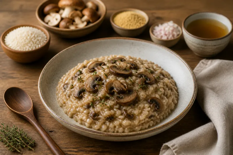 Creamy Wild Mushroom Risotto — Vegan — ChefSnap