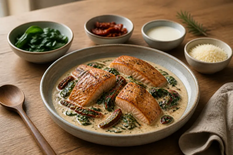 Creamy Tuscan Salmon — Keto — ChefSnap
