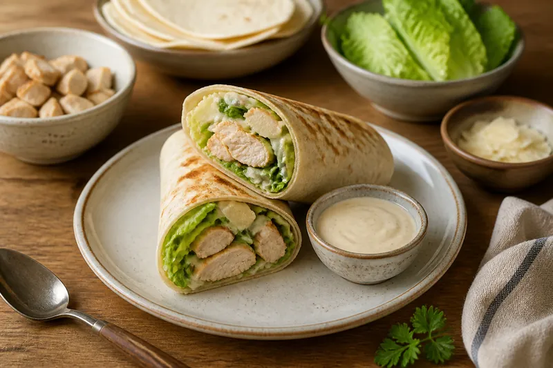 Classic Chicken Caesar Wrap — Wraps — ChefSnap