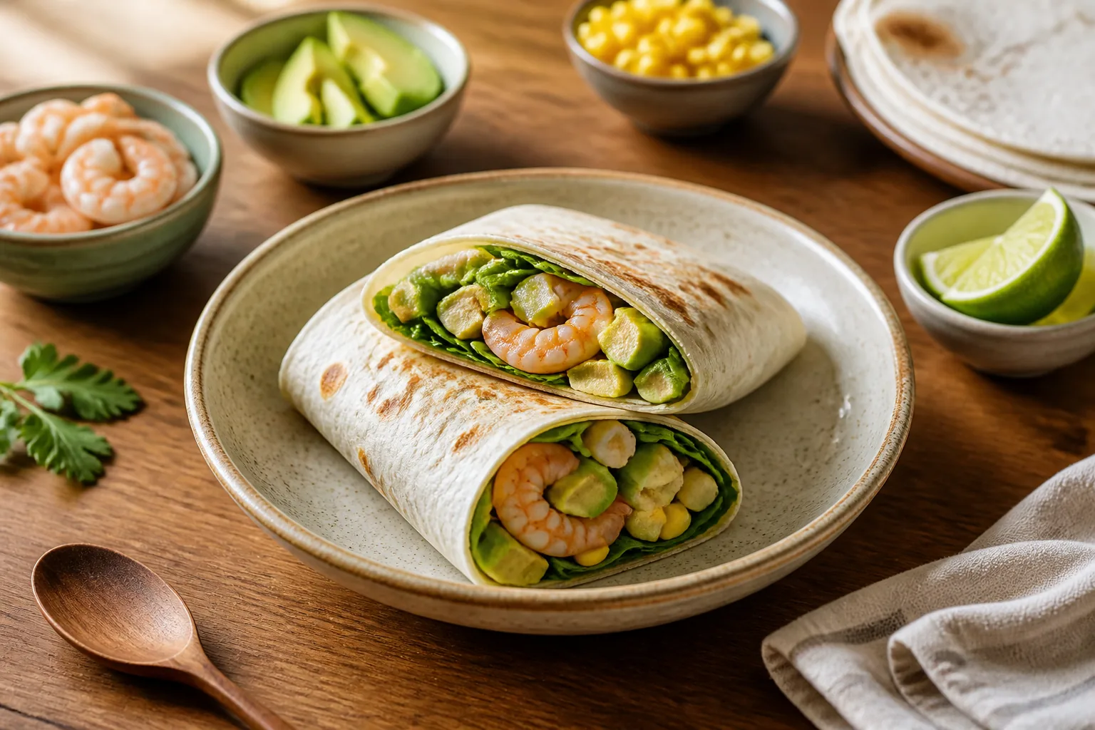 Wrap piccante con gamberetti e avocado — wrap — ChefSnap