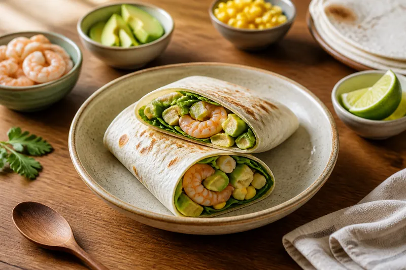 Zesty Shrimp & Avocado Wrap — Wraps — ChefSnap