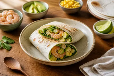 Würziger Garnelen-Avocado-Wrap — Wraps — ChefSnap