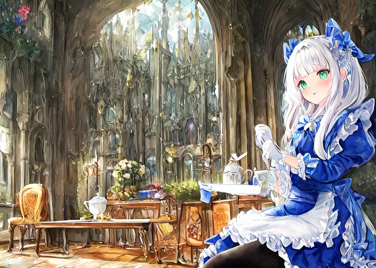 エプロンドレス Chichi Pui ちちぷい Aiイラスト専用の投稿サイト