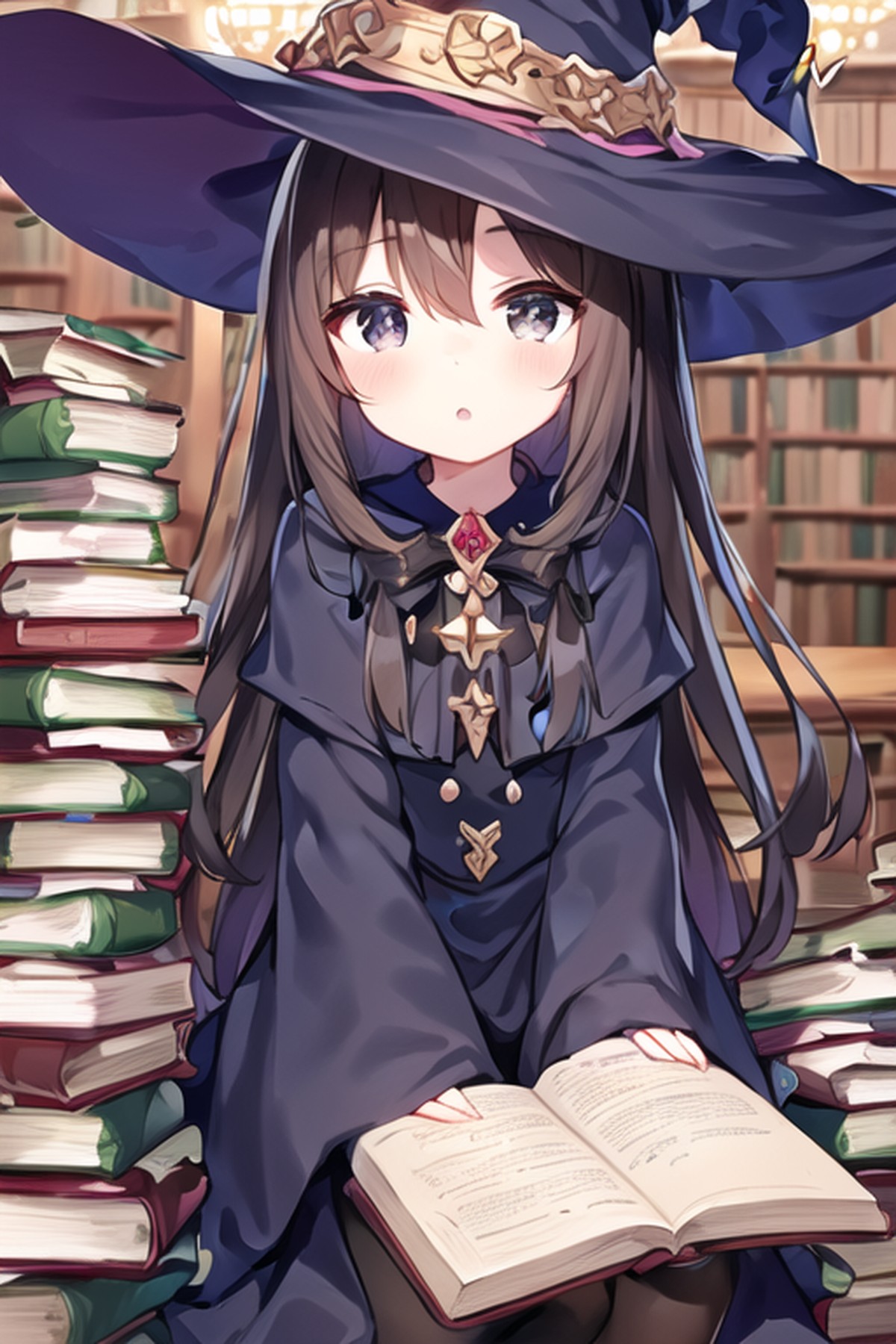 魔女っ娘 呪文勉強中 Chichi Pui ちちぷい Aiイラスト専用の投稿サイト