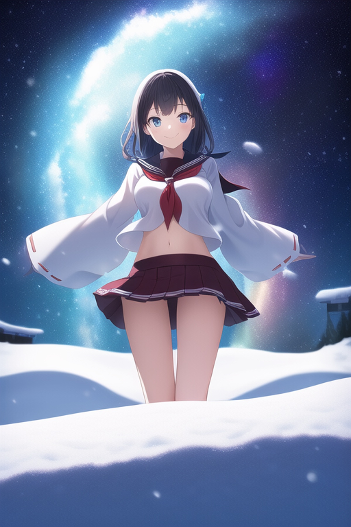巫女服セーラー服の女の子を作りました Chichi Pui ちちぷい Aiイラスト専用の投稿サイト