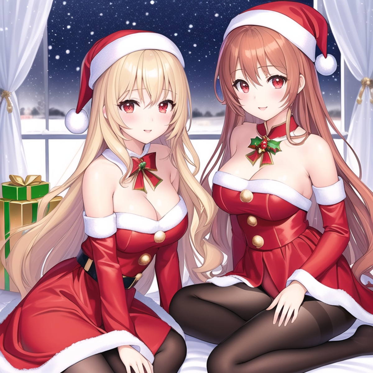 サンタガールズ | chichi-pui(ちちぷい)AIイラスト専用の投稿サイト