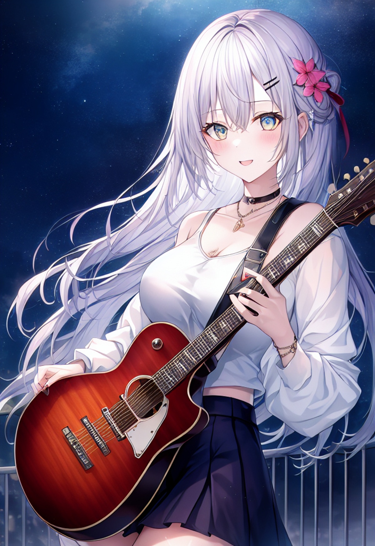 ギターと少女4 Chichi Pui ちちぷい Aiイラスト専用の投稿サイト