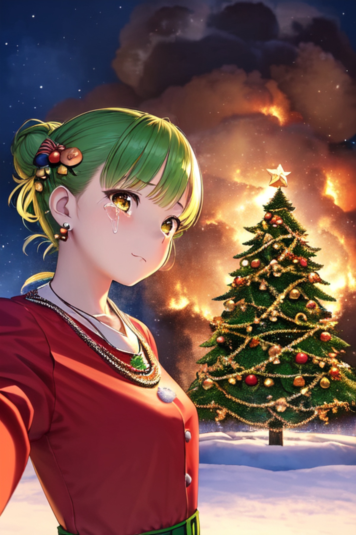 クリスマスツリーと女の子 Chichi Pui ちちぷい Aiイラスト専用の投稿サイト