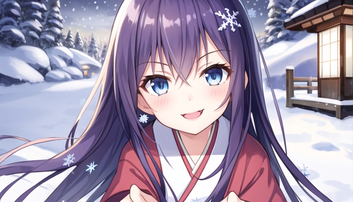 雪と着物と女の子 Chichi Pui ちちぷい Aiイラスト専用の投稿サイト