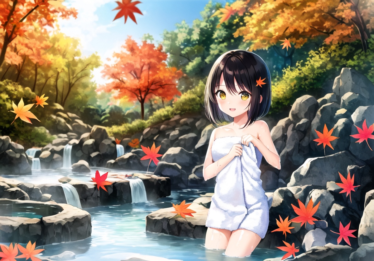 紅葉と温泉と女の子 Chichi Pui ちちぷい Aiイラスト専用の投稿サイト 紅葉と温泉と女の子 Chichi Pui ちちぷい Aiイラスト専用の投稿サイト