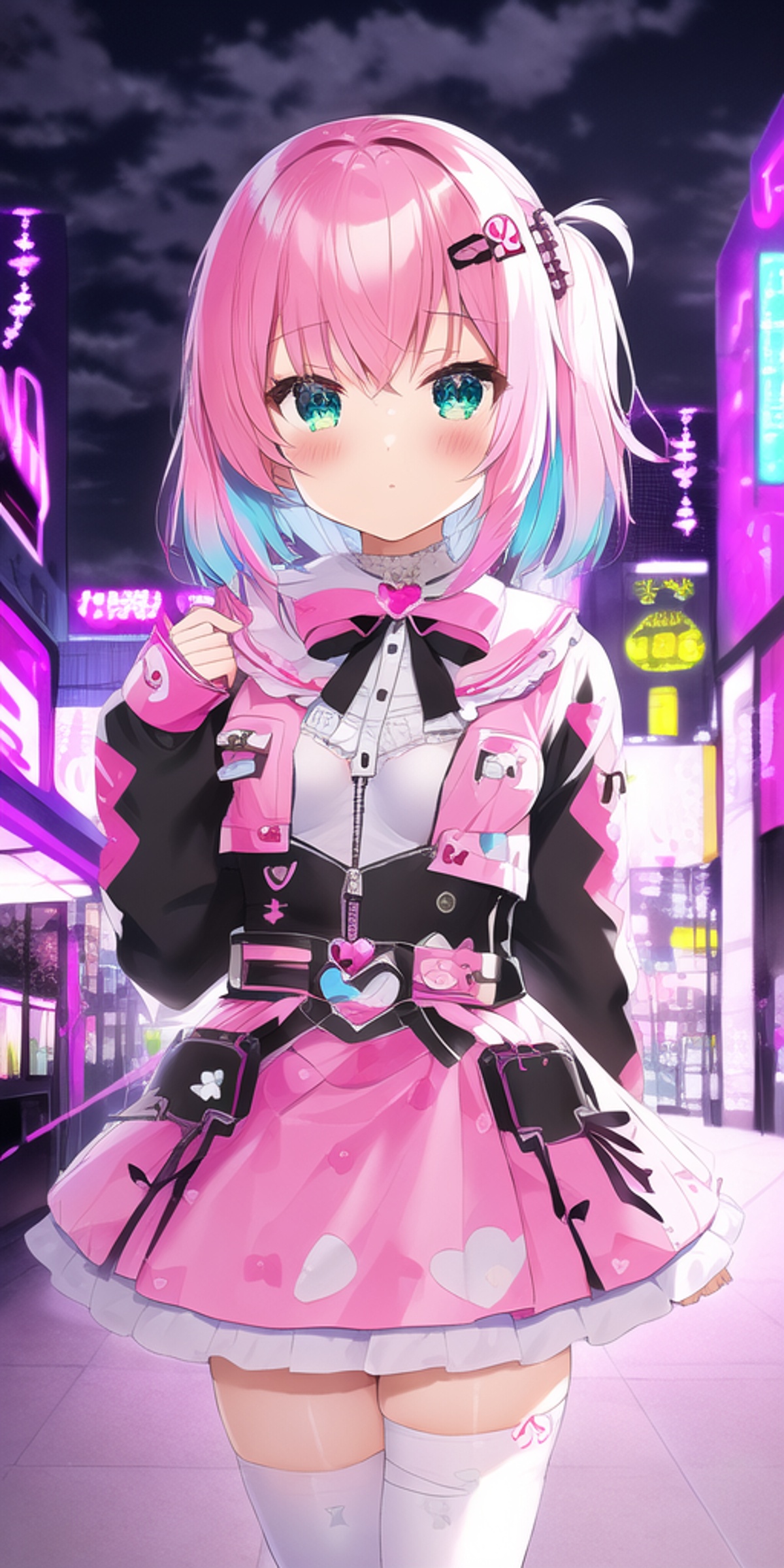 ネオン街のゆめかわ少女 Chichi Pui ちちぷい Aiイラスト専用の投稿サイト