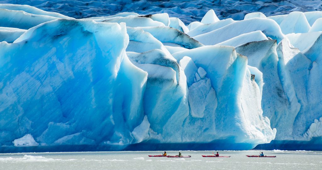 Blue glacial ice (Southern Patagonian Ice Field, Torres de…