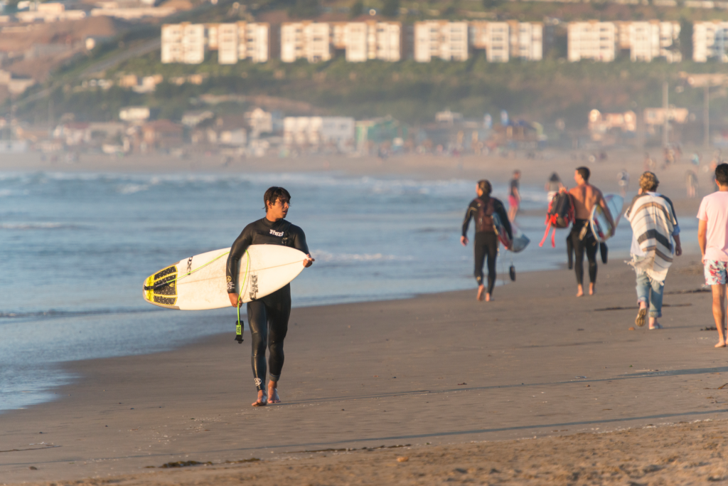 Surfing in Chile