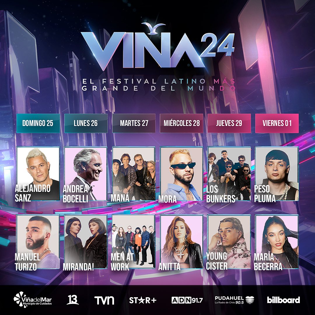 ¡no Te Pierdas El Festival De La Canción De Viña Del Mar 2024