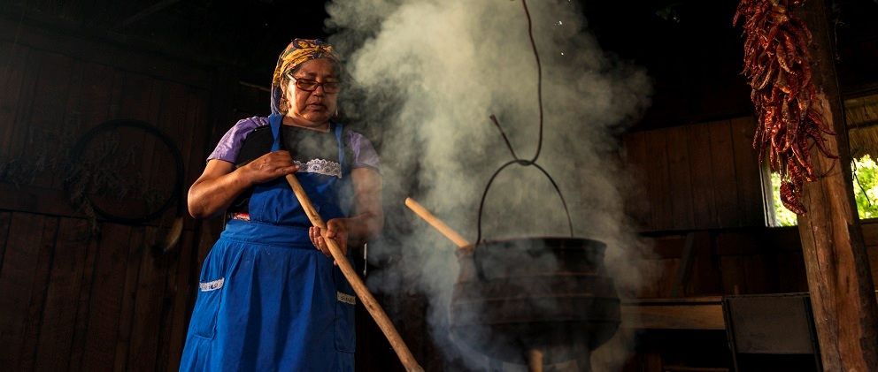 La gastronomía es una experiencia con el pueblo Mapuche