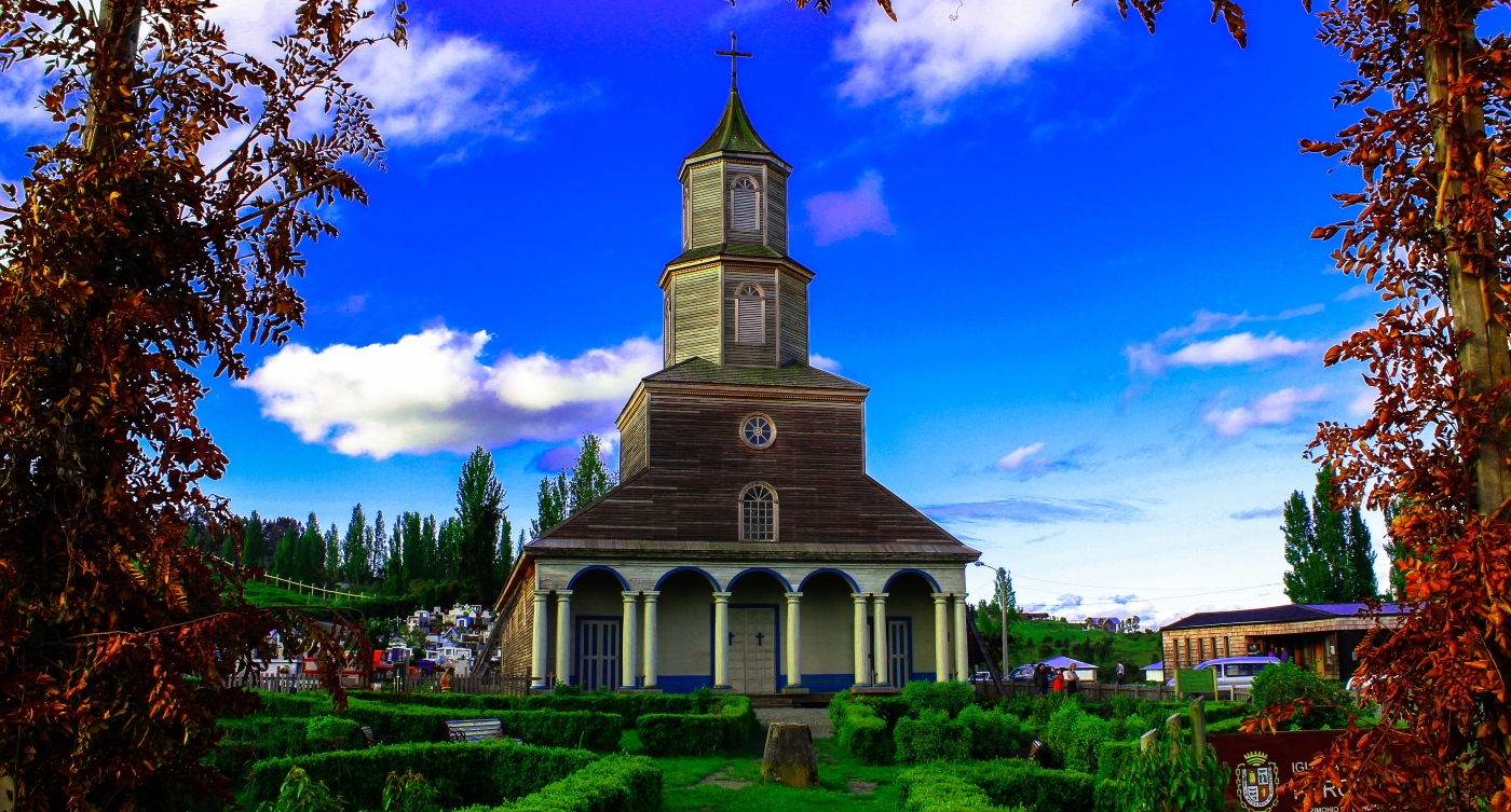 Hermosa imagen de una de las iglesias de Chiloé