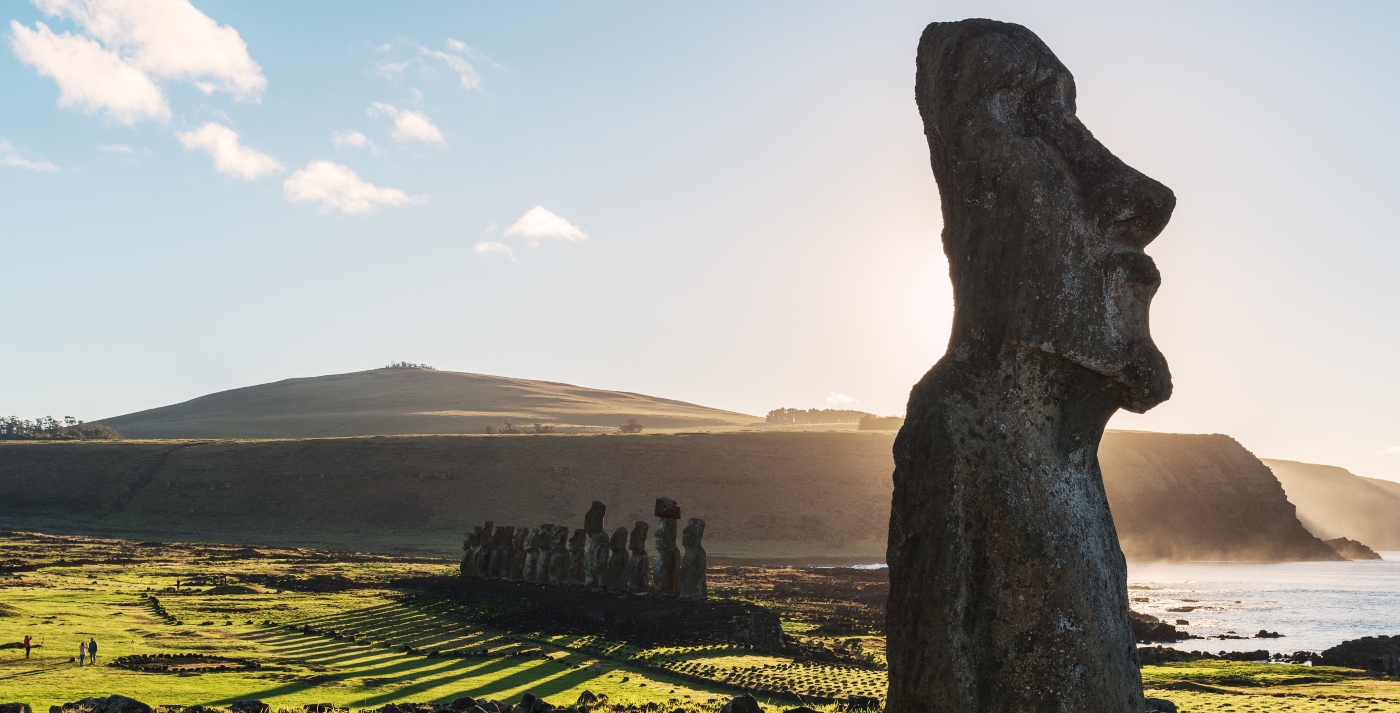 Imagen de los Moai de Rapa Nui