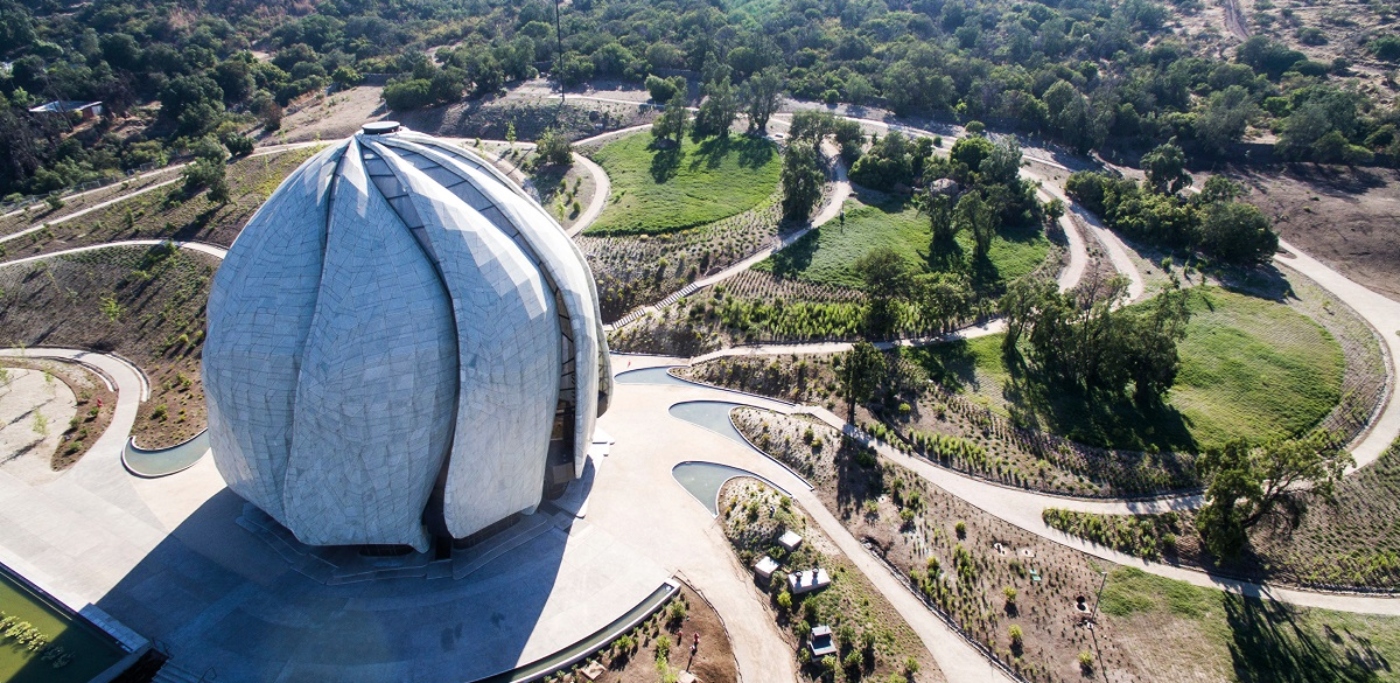 Imagen del templo Bahai de Santiago