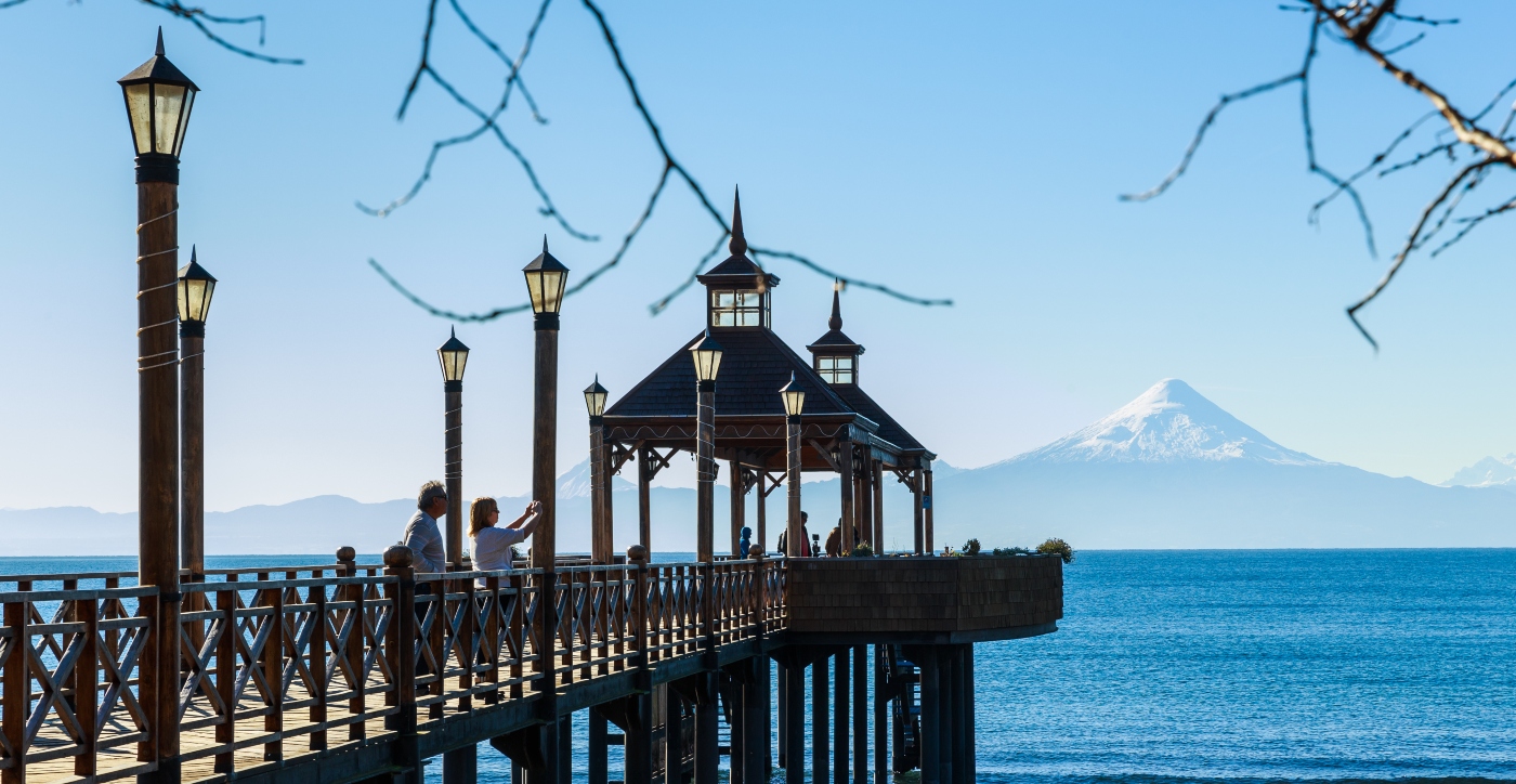 Imagen del puente de Frutillar en el sur de Chile