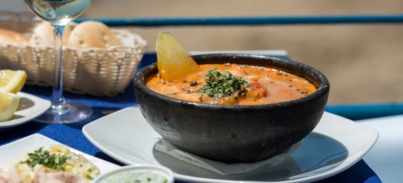 Imagen de un plato de Caldillo de congrio