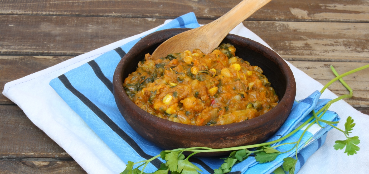 Plato de charquicán chileno