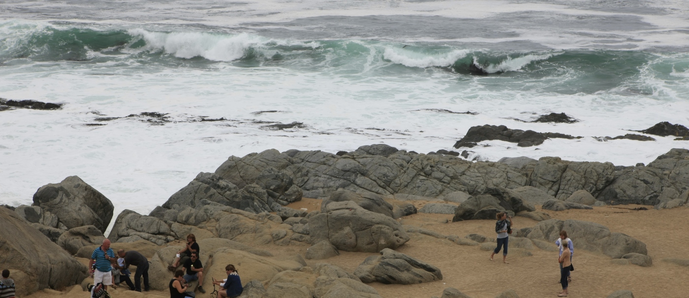 Imagen de la playa de Isla Negra