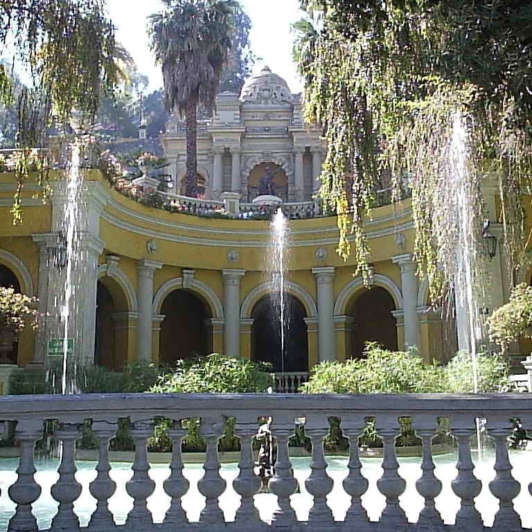 Entrance to the Santa Lucía Hill, Barrio Lastarria, Heritage Route of Santiago de Chile.