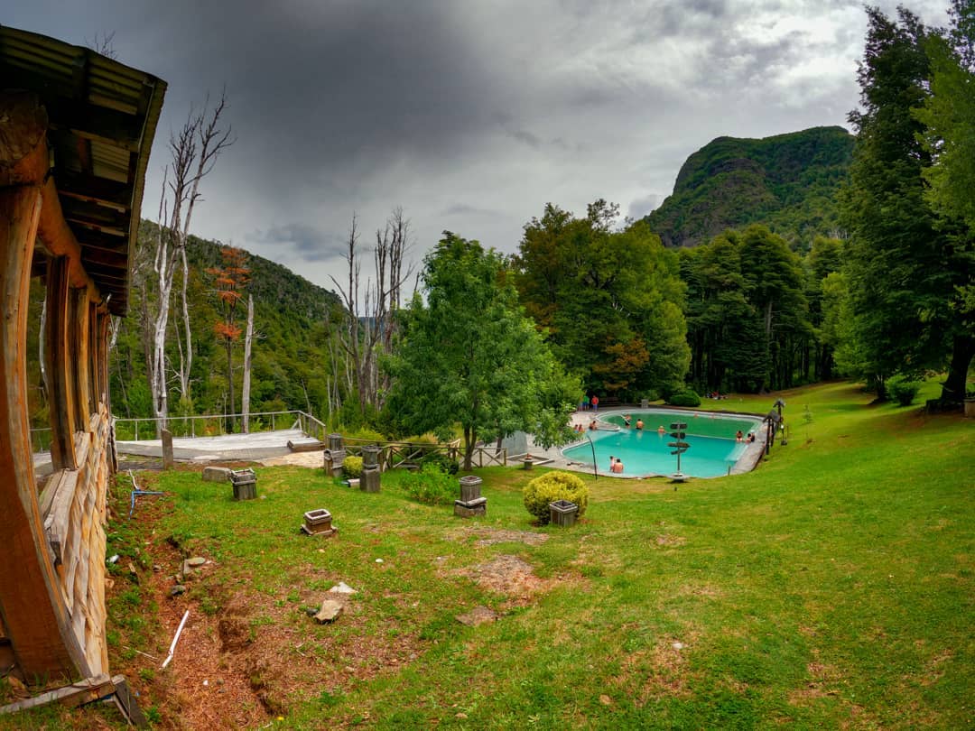 Piscina externa no Malleco Hot Springs