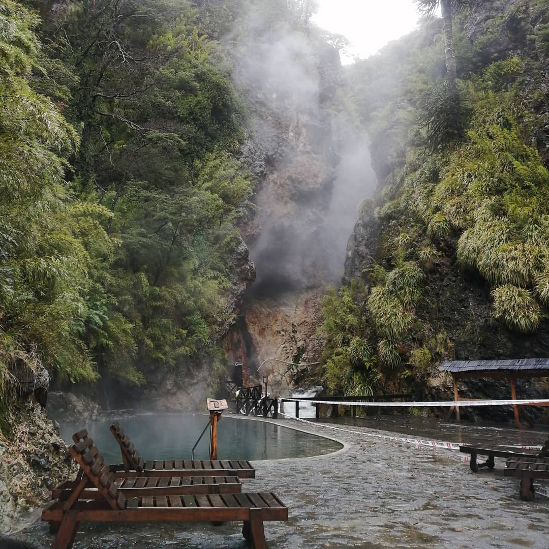 Outdoor pool and landscape.  Menetúe Thermal Park