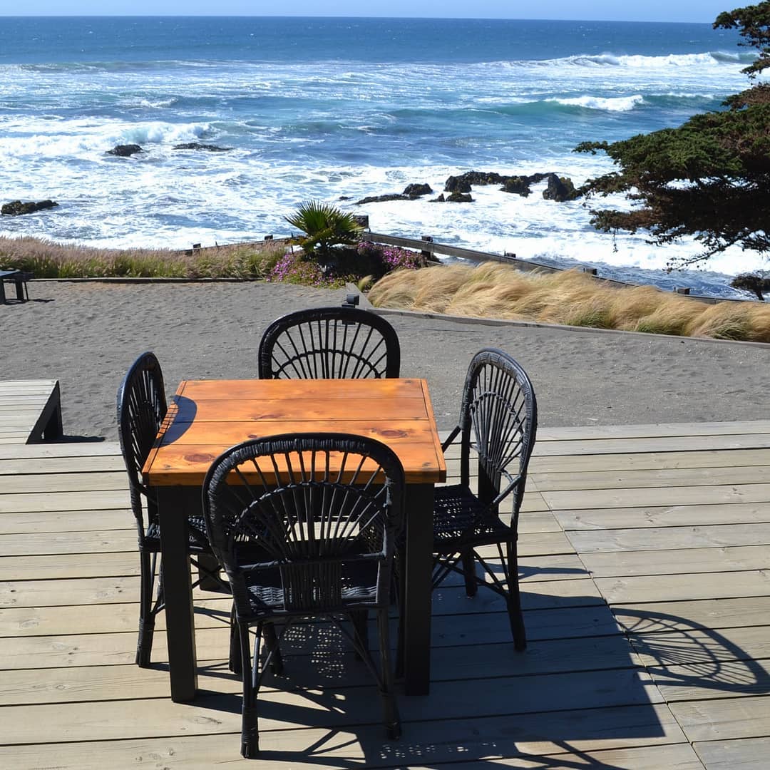 Restaurant on the shore of Llico beach, southern Chile