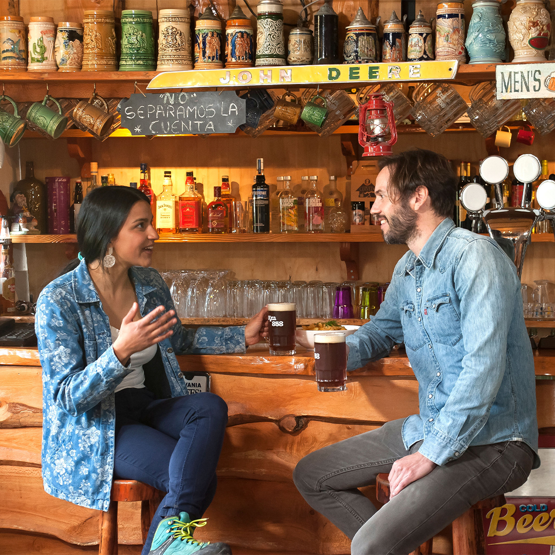 Drinking craft beer at a beer bar