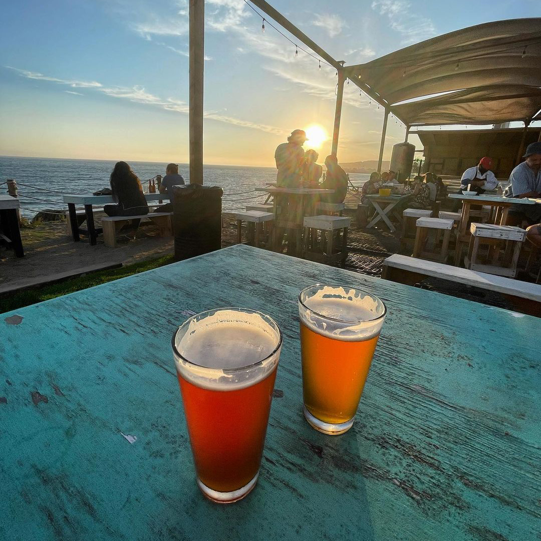 Two glasses of craft beer