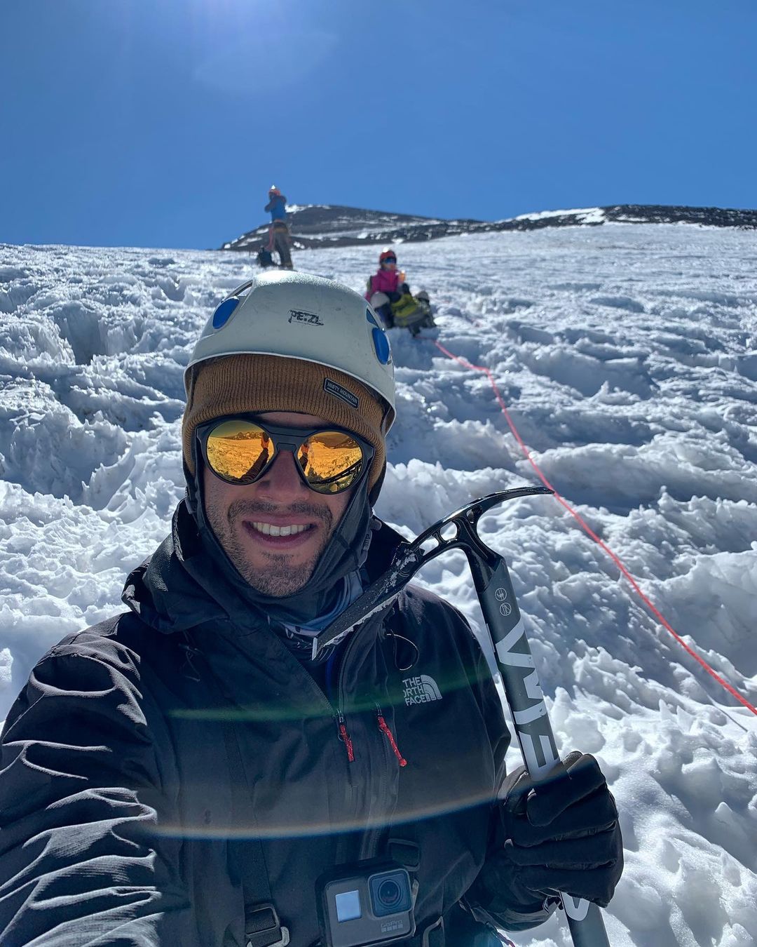 Ice Climbing, Marmolejo Mountain, Cajón del Maipo, Chile