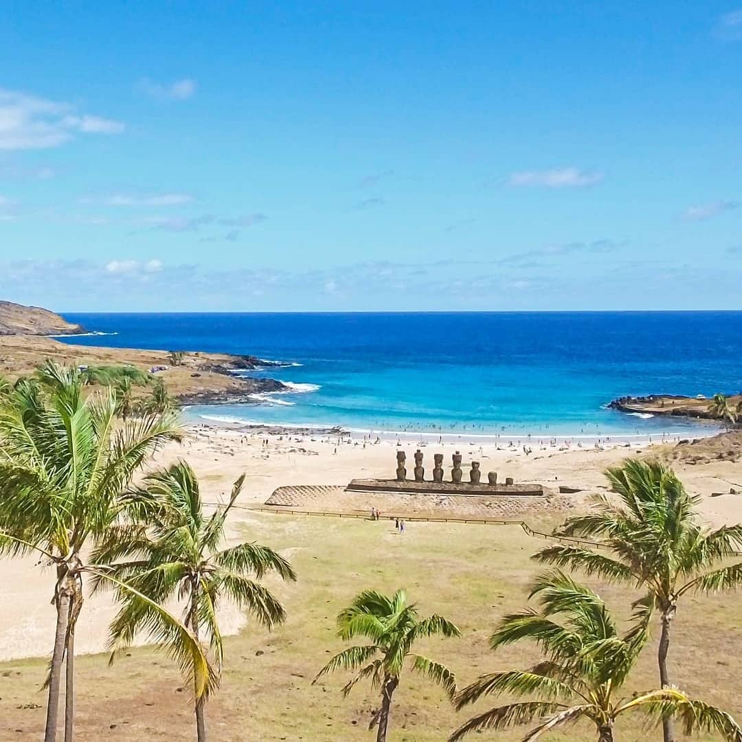 Anakena Beach, Rapa Nui Island, Chile