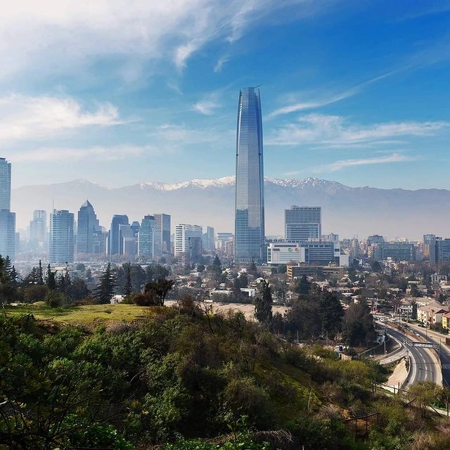 Vista aérea de Santiago de Chile