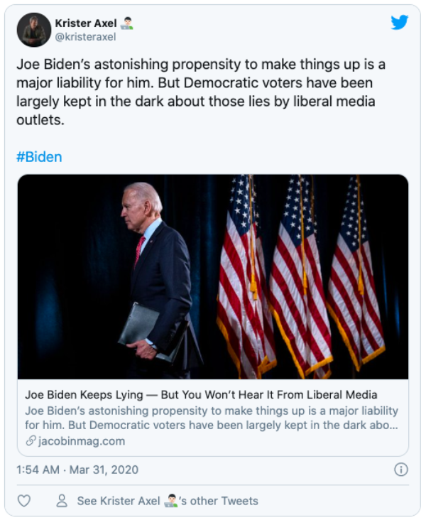 JoeJoe Biden Keeps Lying - But You Won't Hear It From Liberal Media